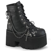 Demonia Ashes 52 Black Vegan Leather Women'S Ankle Boots